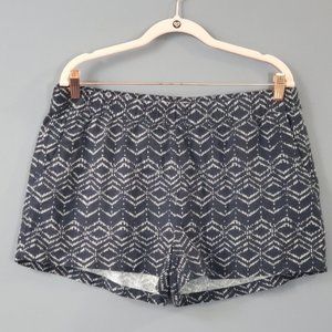 Navy Blue Shorts with abstract print. Size XL - L009